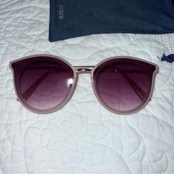 J. Crew Sunglasses Women Pink Round Mauve Gold - Picture 2 of 10